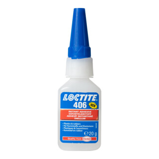 Plastiques et élastomères adhésifs instantanés Loctite 406 à faible viscosité