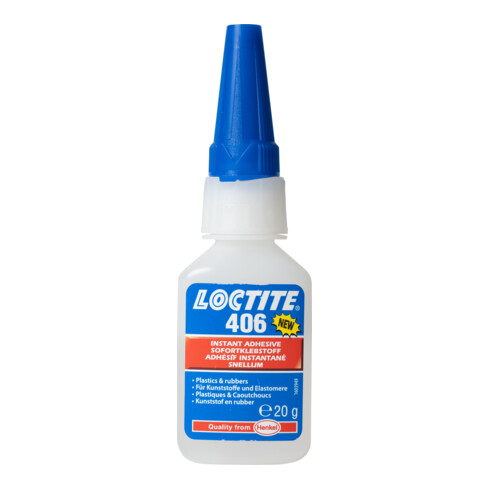 Plastiques et élastomères adhésifs instantanés Loctite 406 à faible viscosité
