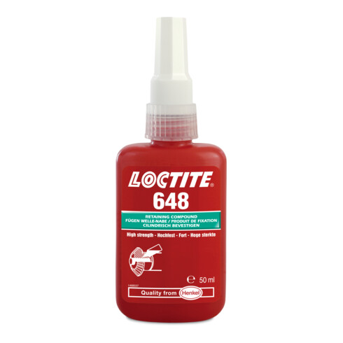 Loctite 648 verbindingsproduct, hoge sterkte, temperatuurbestendig