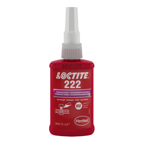 Loctite 222 schroefslot, lage sterkte, universeel