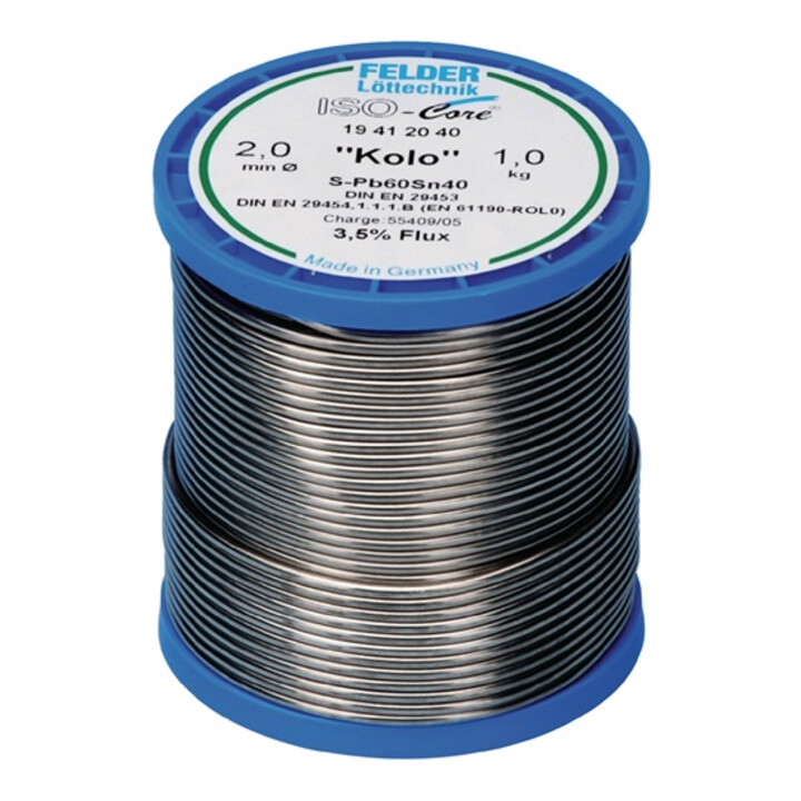 Lötdraht ISO-Core® Kolo 1mm 250g S-Sn60Pb40 FELDER