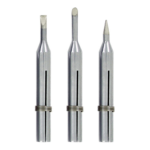 Lötspitzenset LONG-LIFE 15W angeschrägt/bleistiftspitz/meißelförmig B.4mm