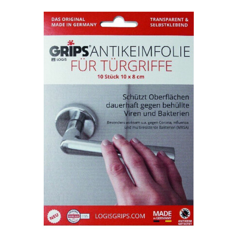 LOGIS GRIPS Film anti-germes pour poignées de porte