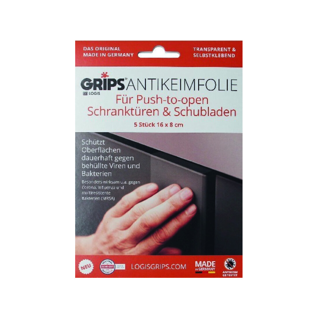 LOGIS GRIPS Film anti-microbien à ouverture par pression