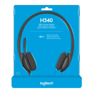 Logitech Casque stéréo sw, Retail H340 USB