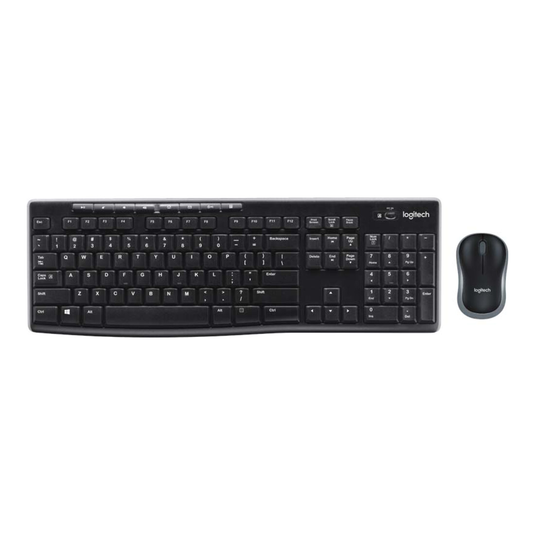Logitech Ensemble clavier/souris USB, sans fil, 1000 dpi MK270 noir