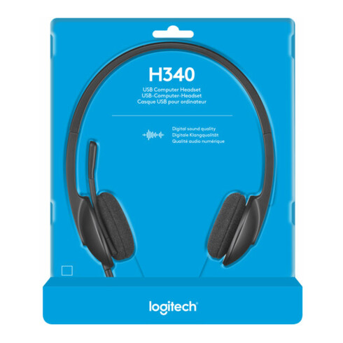 Logitech Headset Stereo sw, Retail H340 USB