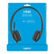 Logitech Headset Stereo sw, Retail H340 USB-3