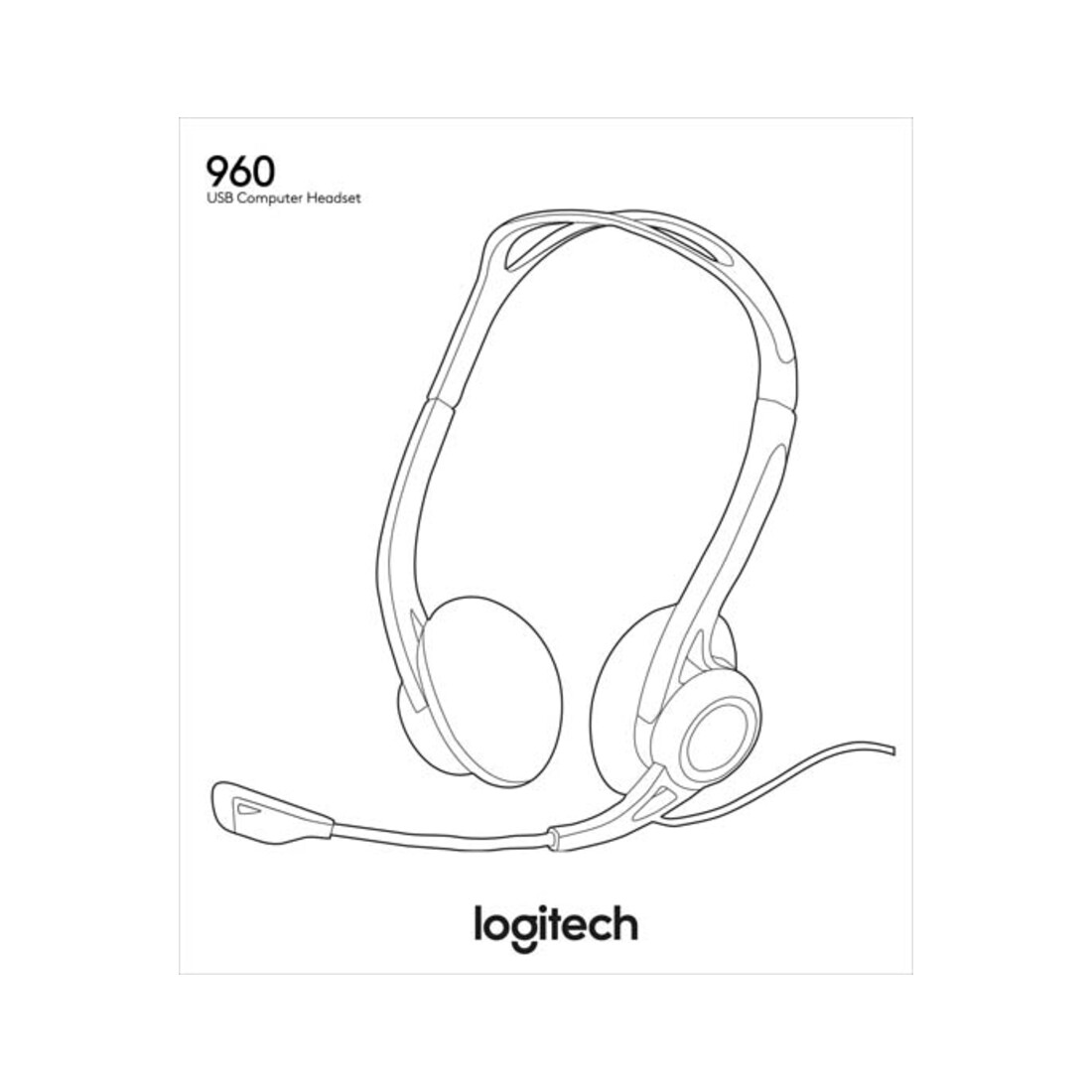 Logitech Headset USB PC960 sw