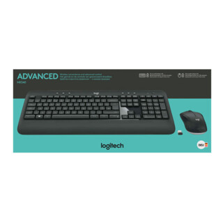 Logitech Set clavier/souris USB sans fil, 1000 dpi MK540 noir