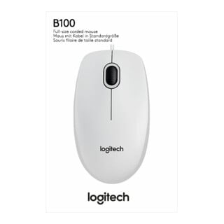 Logitech Souris optique Business B100 USB blanche