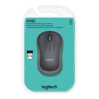 Logitech Souris USB sans fil 1000 dpi M185 gr