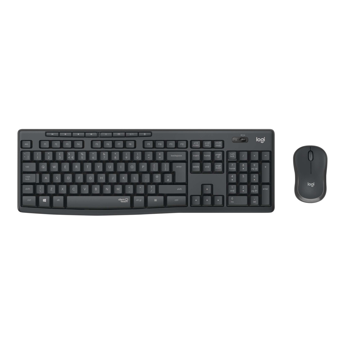 Logitech Tastatur/Maus Set SilentTouch,Wireless MK295 graf