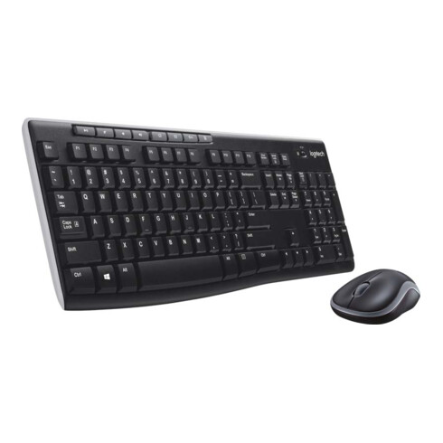 Logitech Tastatur/Maus Set USB,wireless,1000dpi MK270 sw