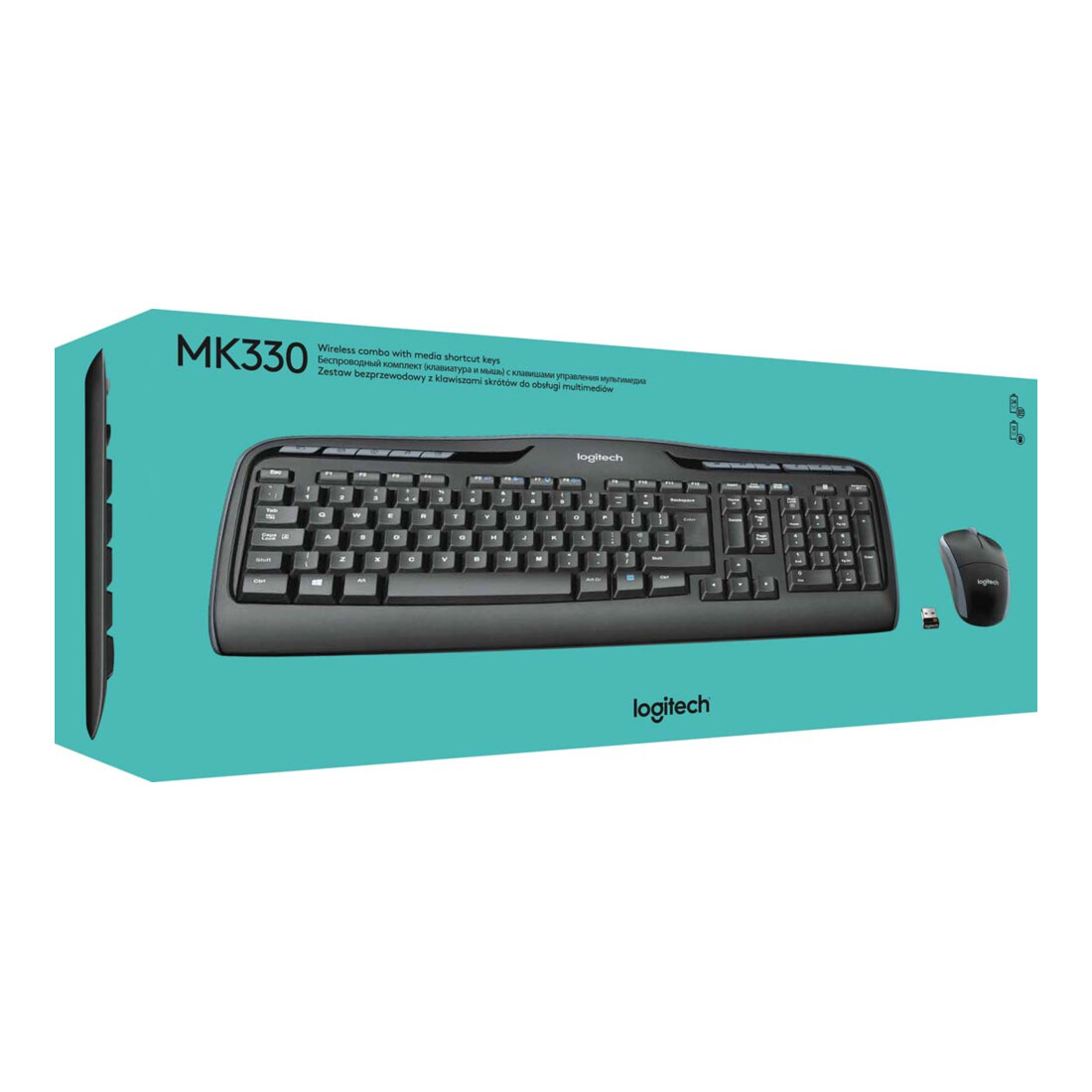Logitech Tastatur/Maus Set Wireless,1000dpi MK330USB sw