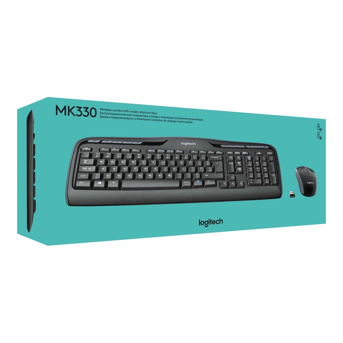 Logitech Tastatur/Maus Set Wireless,1000dpi MK330USB sw