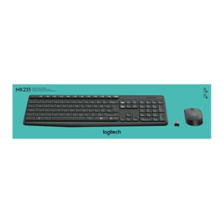 Logitech Tastatur Maus Set Wireless MK235 optisch ant