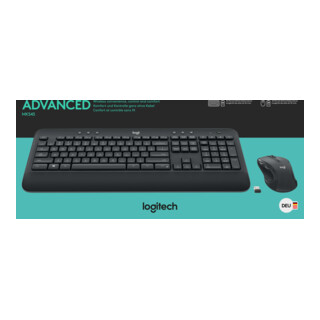 Logitech Tastatur/Maus Set Wireless MK545 sw Laser