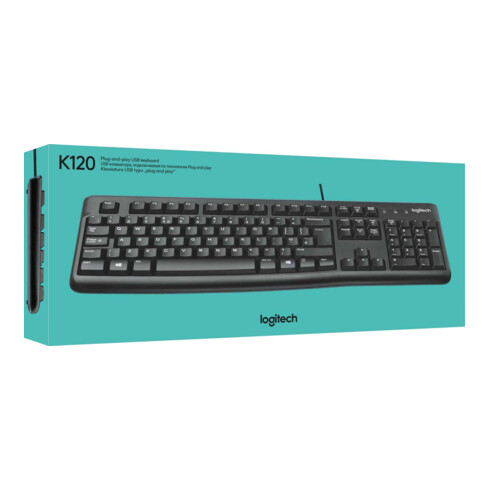 Logitech Tastatur USB K120 sw