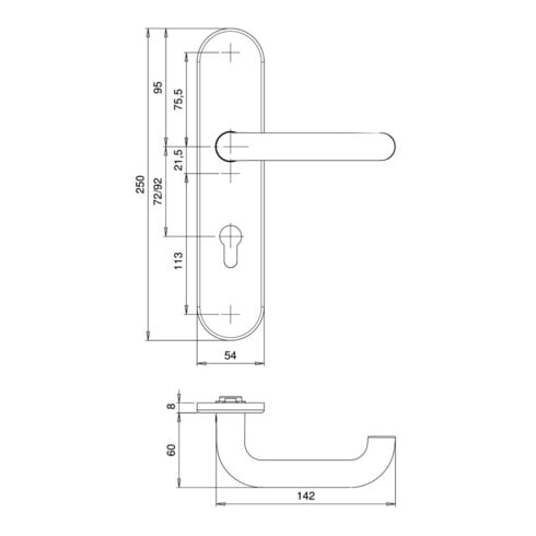 Logo Garniture de protection 8755/0292 VA EST 92mm 65-75mm EDI