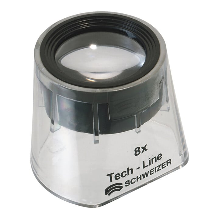 Loupe à pied Tech-Line grossissement 8x Vario D. lentille 22,8 mm Schweizer