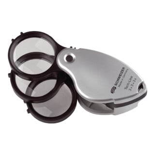 Loupe pliable Tech-Line grossissement 3x+3x+3x=9x D. lentille 38 mm Schweizer