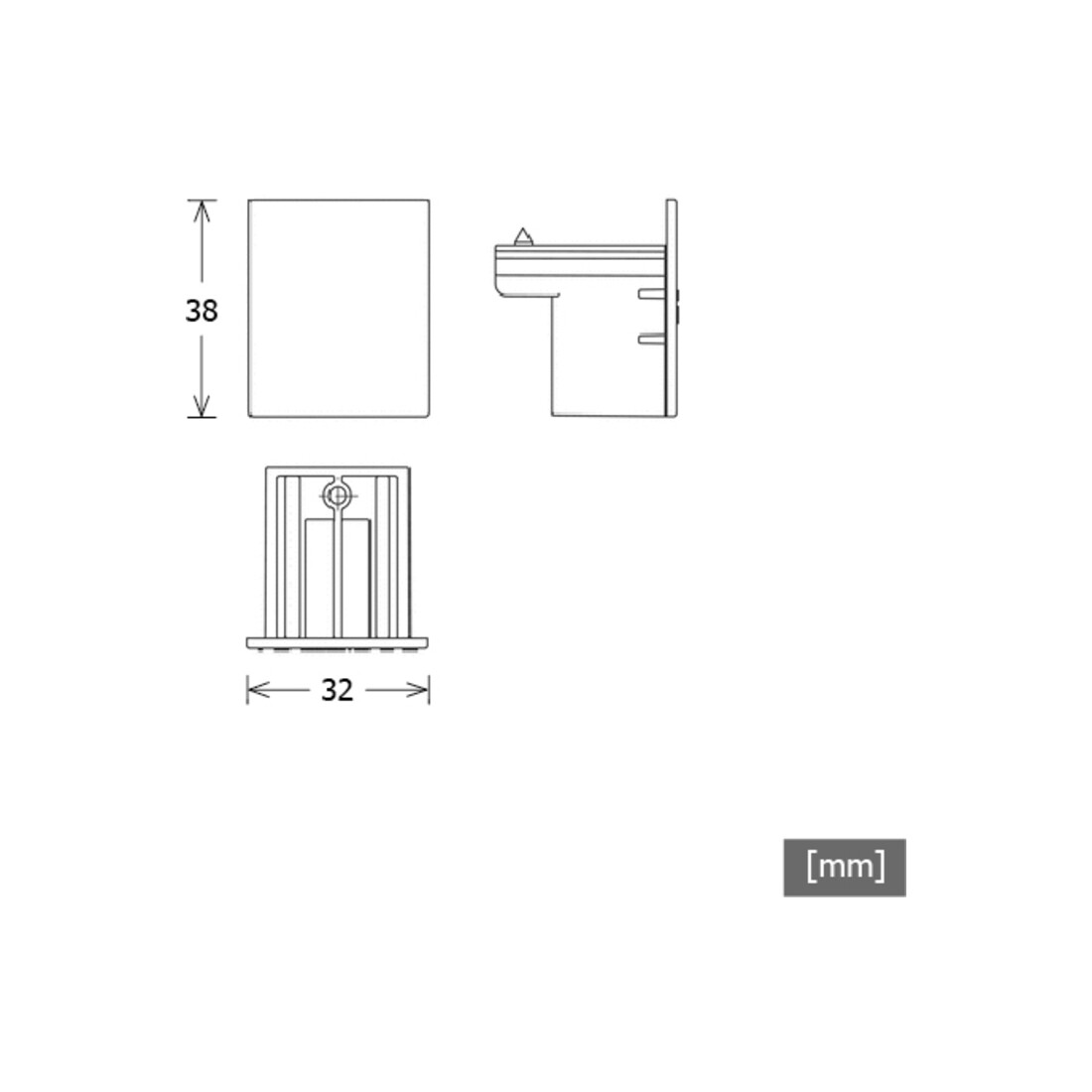 LTS Licht&Leuchten Cache de finition noir pour montage ST-A CAP/9004 SW