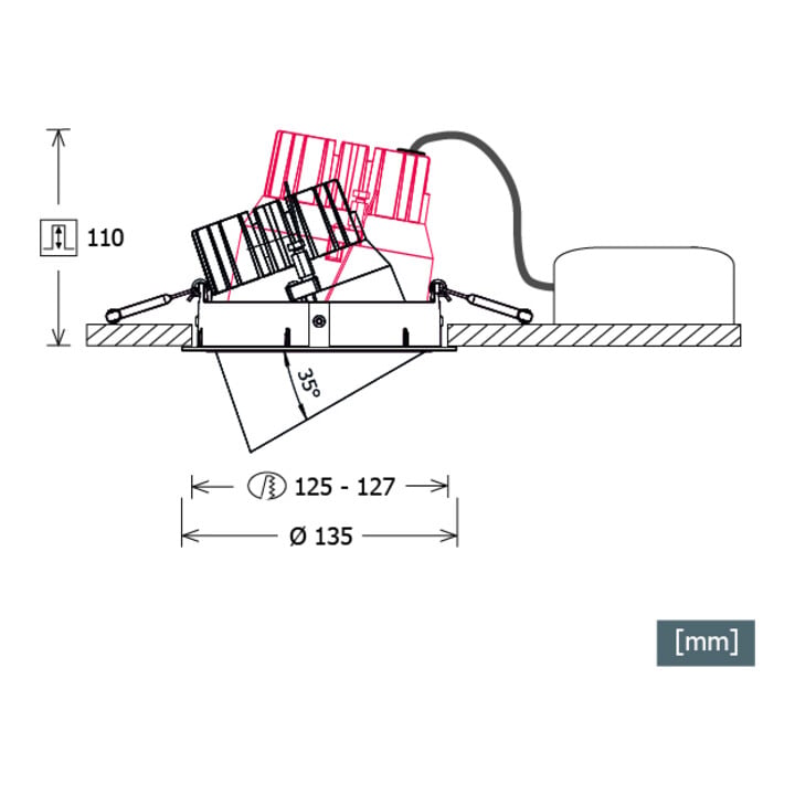 LTS Licht & Leuchten Einbaustrahler 940 weiß CSA-R 501.940.FL