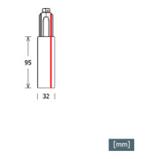 LTS Licht&Leuchten Endeinspeisung ws PE rechts Aufbau ST-A F/PE-R/9001-5