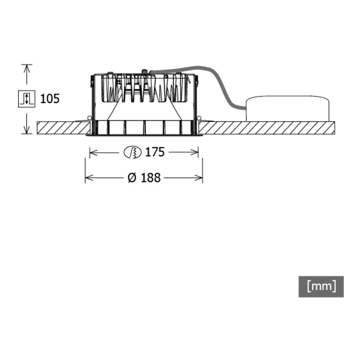 LTS Licht & Leuchten LED-Einbaudownlight 4000K 840 ws