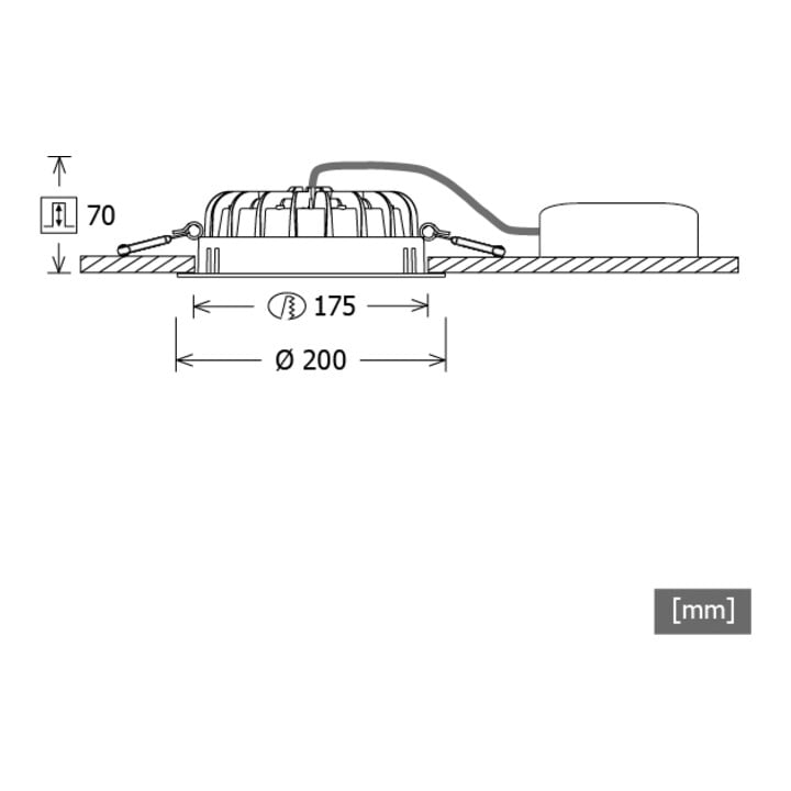LTS Licht&Leuchten LED-Einbaudownlight 4000K inkl.Konverter VTFM 10.1540 weiss