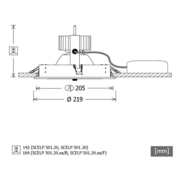 LTS Licht&Leuchten LED-Einbaustrahler Scene5 840 25° D219 SCELP 501.2040.25 sw