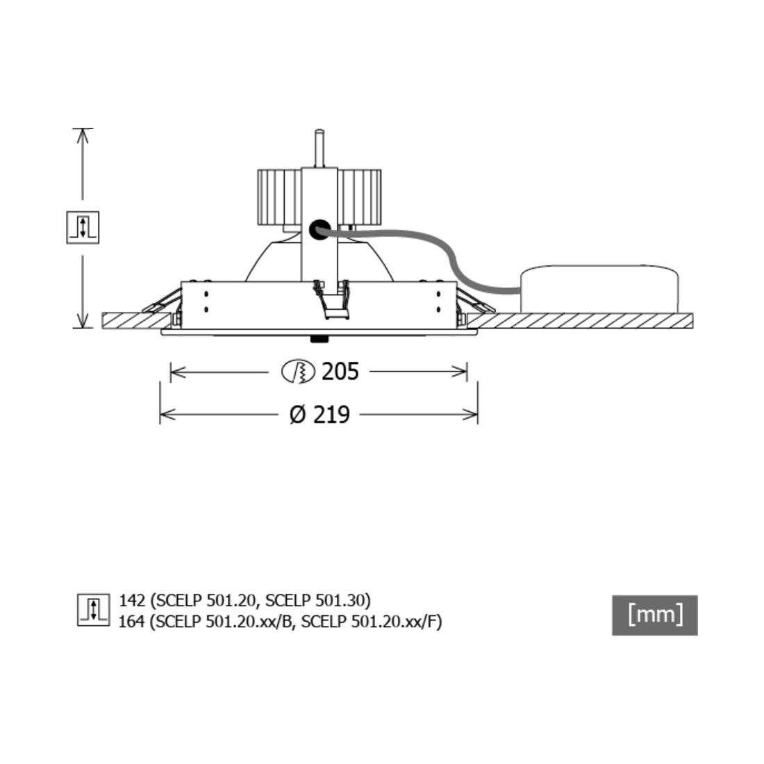 LTS Licht&Leuchten LED-Einbaustrahler Scene5 840 25° D219 SCELP 501.2040.25 sw