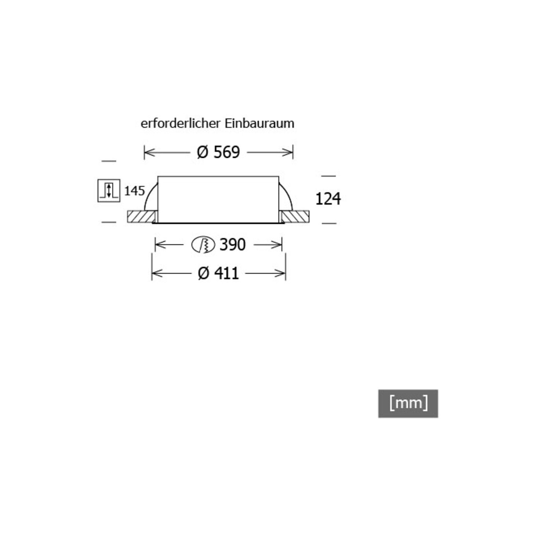 LTS Licht&Leuchten LED-spot encastrable 23W 4000K 1399lm PLL27410401/DALI si