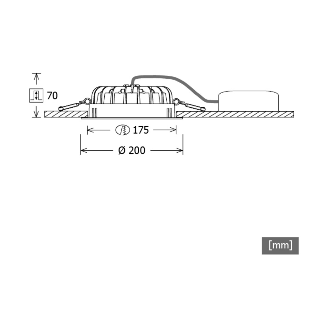 LTS Licht&Leuchten LED-spot encastré 4000K avec convertisseur VTFM 10.1540 blanc