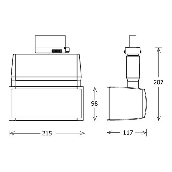 LTS Licht&Leuchten LED-Stromschienenstrahler 4000K silber EL 304.40.2