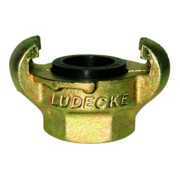 Lüdecke Accouplement fileté pour griffes DIN 3489, fonte malléable, FI 1", Clé 41