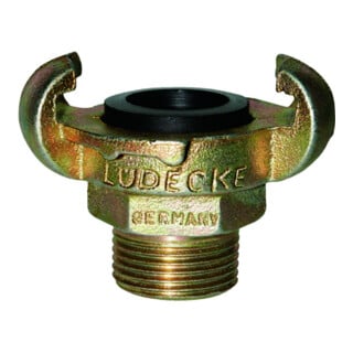 Lüdecke Raccord fileté pour griffes DIN 3489, fonte malléable, AG 1/2", SW27