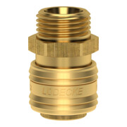 Lüdecke Raccord, laiton (MS58), max. PN 35 bar, DN 7,2 mm, AG-G 1/2 pouce