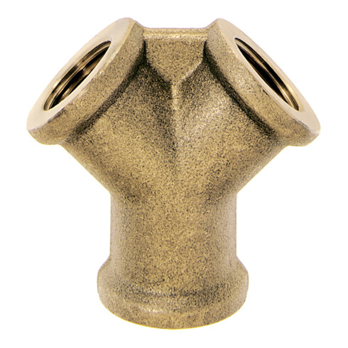 Lüdecke Té à trois voies en fonte malléable, 3 x R 1" FPT