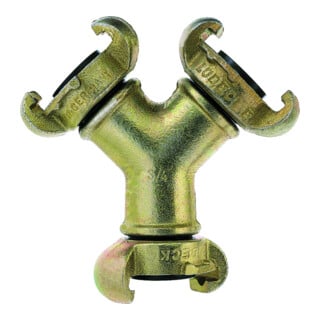 Lüdecke Té de raccordement en fonte malléable, 3 x 1" avec raccord à griffes
