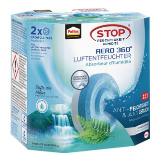 Luftentfeuchter Aero 360 2 Tabs à 450g AHAWF Waterfall Freshness Pk.PATTEX