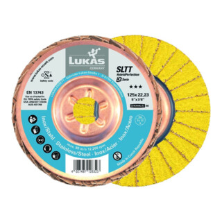 LUKAS Fächerschleifscheibe SLTT HybridPerfection 125mm Ceramic4x Korn 60 -Erzett