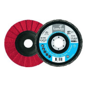 LUKAS Fächerschleifscheibe V2 Power, (CER), flach-schräg für INOX,Ø 125 mm, Körnung: 40