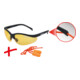 Lunette de protection - Jaune avec bouchons d'oreille