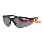 Lunette de protection - Noire avec bouchons d'oreille-2