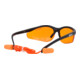 Lunette de protection - orange avec bouchons d'oreille-5