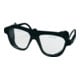 Lunettes de protection claires en verre composite anti-éclats, verre noir, taille 62x52mm EN166-1