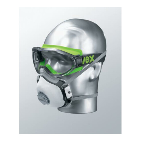 Lunettes de vision intégrale Uvex à ultrasons, UV400 incolore supravision extreme grey/lime