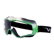 Lunettes vision totale 6x3 EN 166, EN 170 Monture vert mét./vert, verres transp.